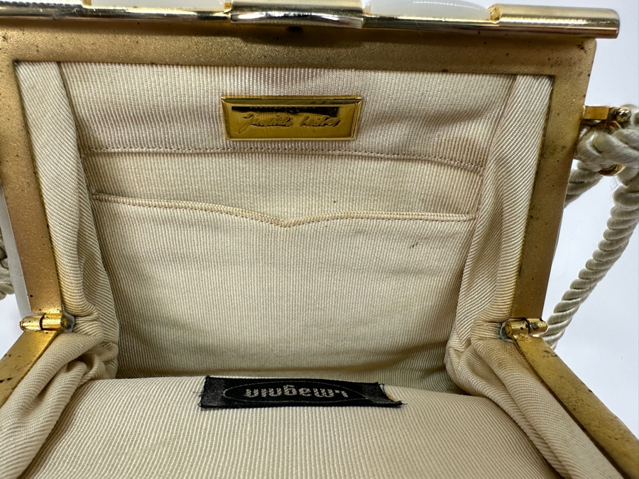 Vintage Judith Leiber Quilted Leather Should Handbag With Change Purse And Original Judith Leiber Dust Bag [Photo 6]