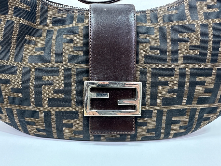 Fendi Brown FF Canvas Shoulder Bag Estimate $1,000 [Photo 3]