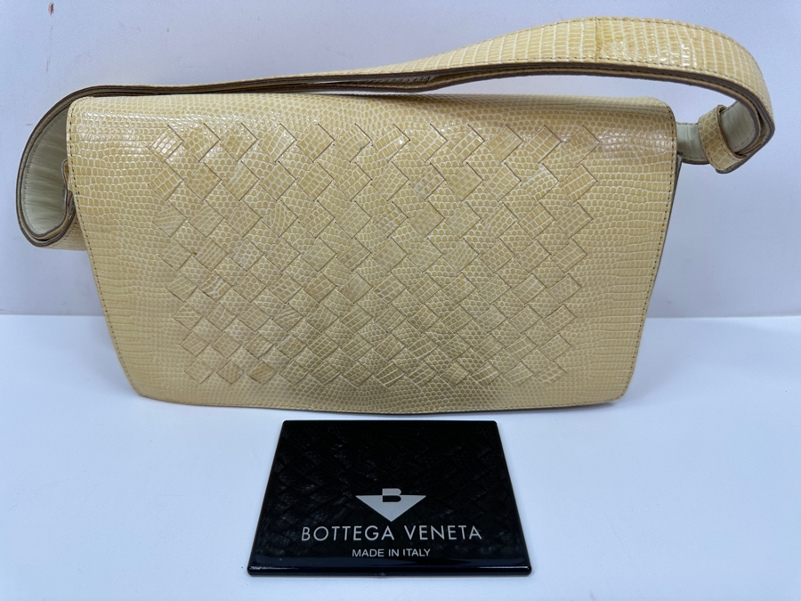 Bottega Veneta Woven Leather Handbag With Mirror Made In Italy Retails $3,500 [Photo 4]