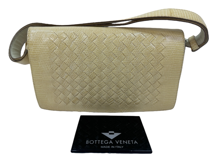 Bottega Veneta Woven Leather Handbag With Mirror Made In Italy Retails $3,500 [Photo 2]