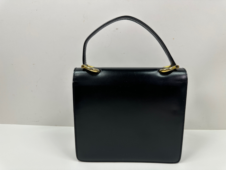 Vintage 1999 Celine Paris Double Flap Tote Handbag With Original Dust Bag Estimate $750 [Photo 7]