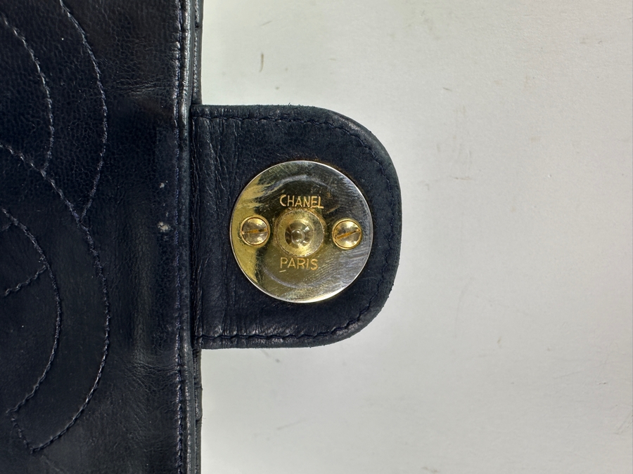 Vintage Chanel Classic Handbag In Lambskin Leather With Gold-Tone Metal Chain Straight Flap Estimate $3,800 [Photo 11]