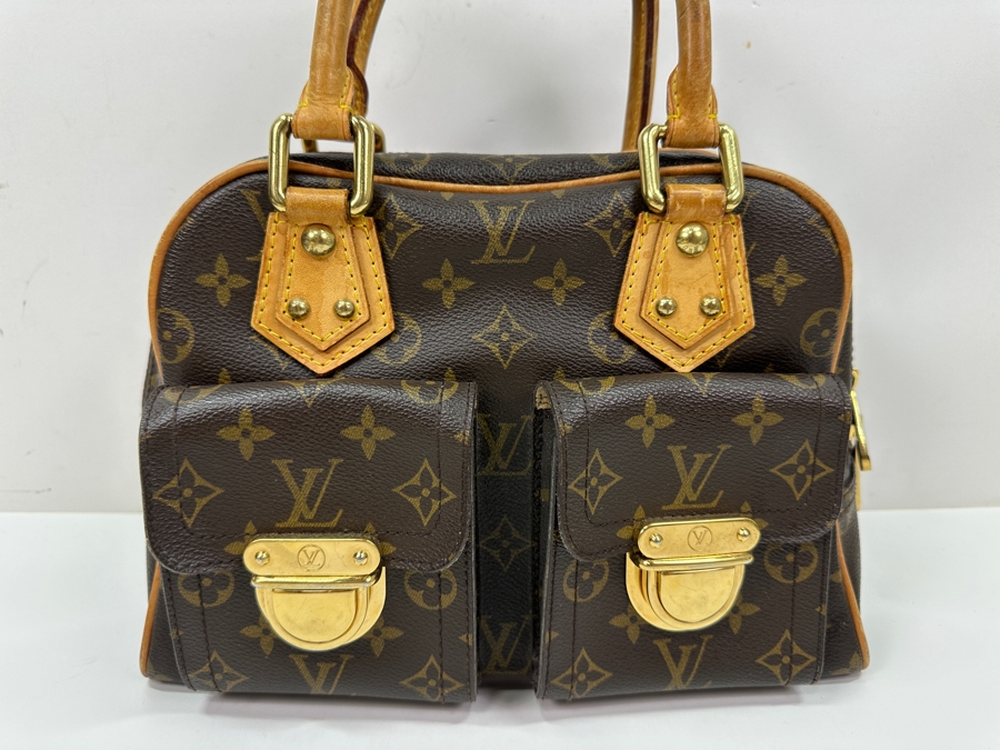 Vintage Louis Vuitton Monogram Manhattan PM Handbag With Original Dust Bag Estimate $1,000 [Photo 3]