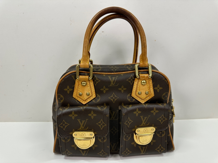 Vintage Louis Vuitton Monogram Manhattan PM Handbag With Original Dust Bag Estimate $1,000 [Photo 4]