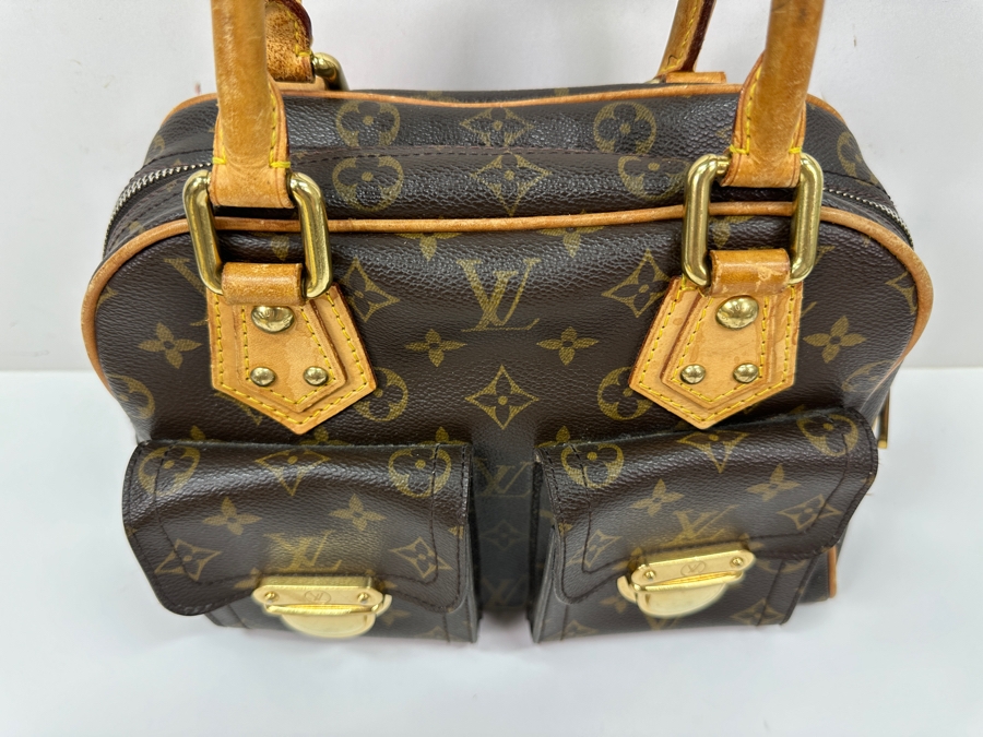 Vintage Louis Vuitton Monogram Manhattan PM Handbag With Original Dust Bag Estimate $1,000 [Photo 5]