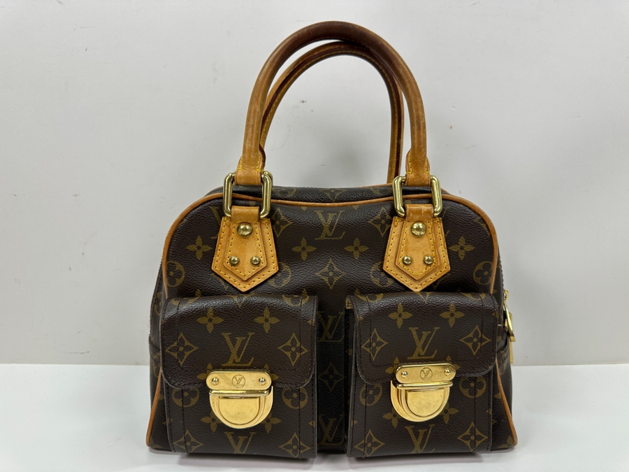 Vintage Louis Vuitton Monogram Manhattan PM Handbag With Original Dust Bag Estimate $1,000 [Photo 2]