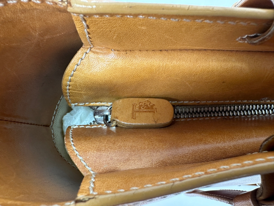 Vintage J. P. Tod's Studded Leather Tote Handbag With Original Dust Bag Estimate $150 [Photo 8]