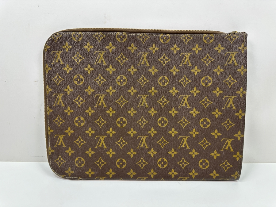 Vintage Louis Vuitton Monogram Canvas Poche Documents Laptop Case Estimate $550 [Photo 3]