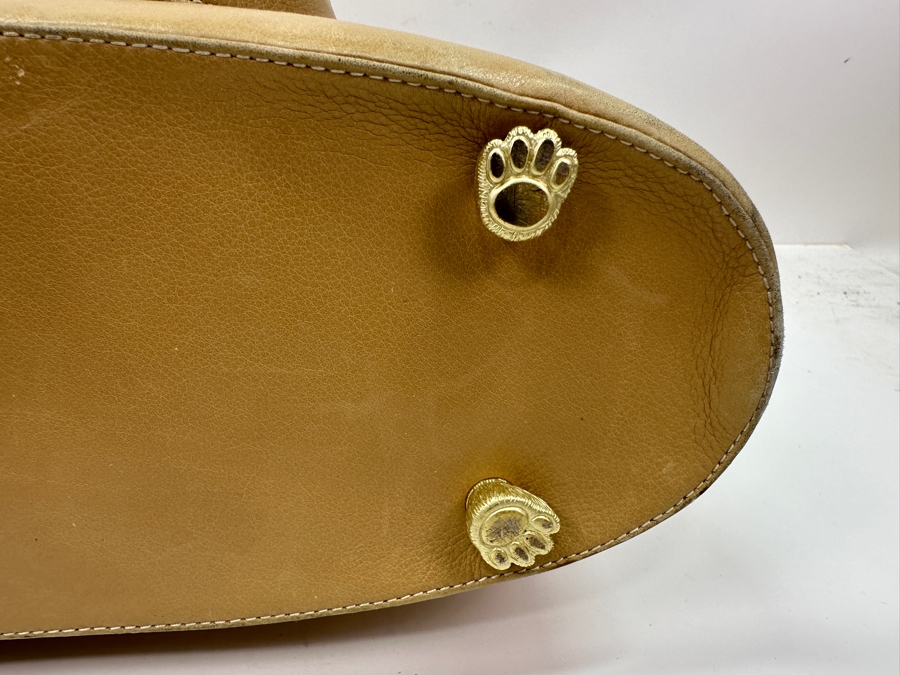 Vintage 1991 Barry Kieselstein-Cord Woven Leather Shoulder Handbag With Poodle Charm And Original Dust Bag Estimate $900 [Photo 8]