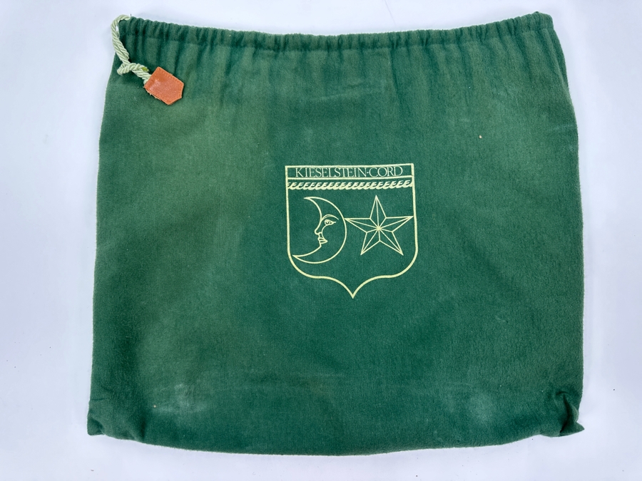 Vintage 1991 Barry Kieselstein-Cord Woven Leather Shoulder Handbag With Poodle Charm And Original Dust Bag Estimate $900 [Photo 13]