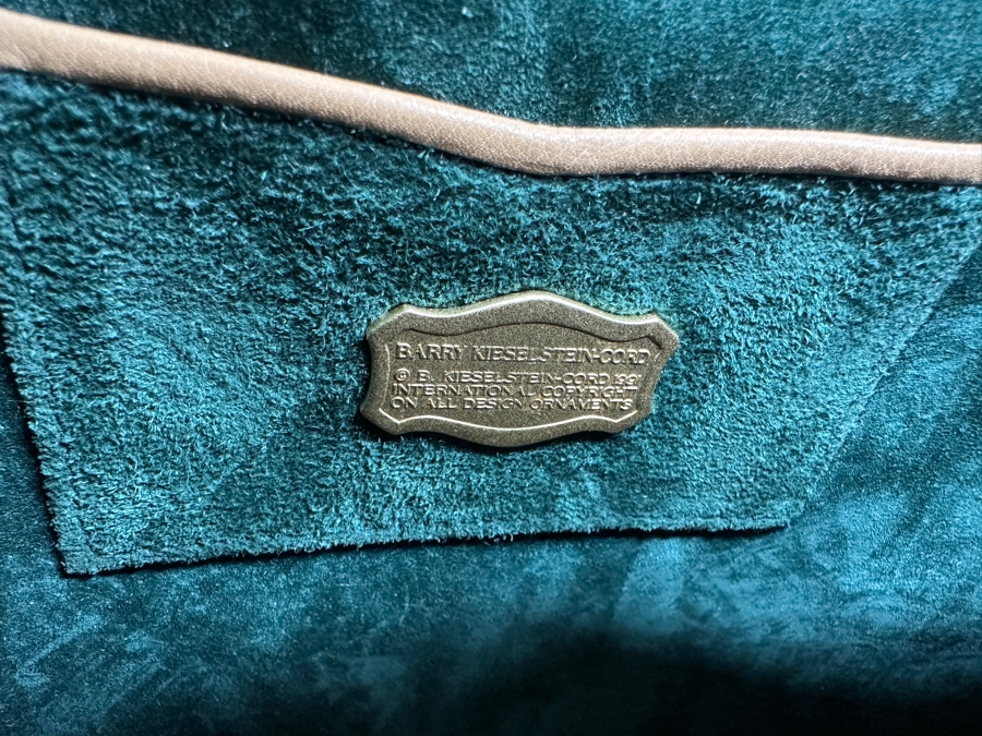 Vintage 1991 Barry Kieselstein-Cord Woven Leather Shoulder Handbag With Poodle Charm And Original Dust Bag Estimate $900 [Photo 12]