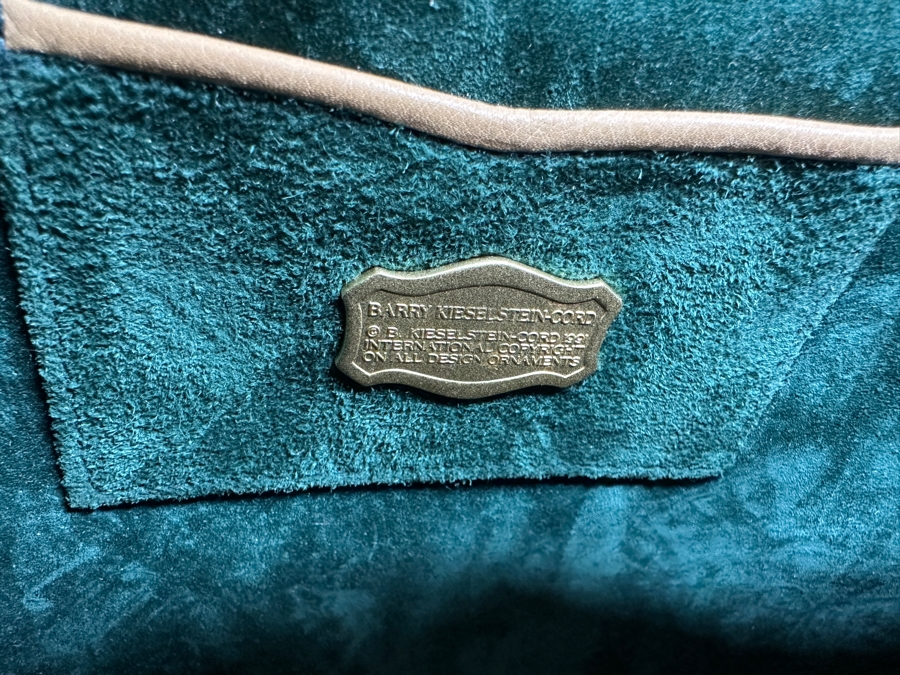 Vintage 1991 Barry Kieselstein-Cord Woven Leather Shoulder Handbag With Poodle Charm And Original Dust Bag Estimate $900 [Photo 11]