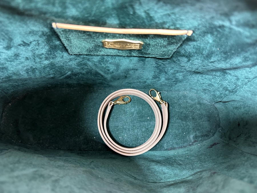 Vintage 1991 Barry Kieselstein-Cord Woven Leather Shoulder Handbag With Poodle Charm And Original Dust Bag Estimate $900 [Photo 10]