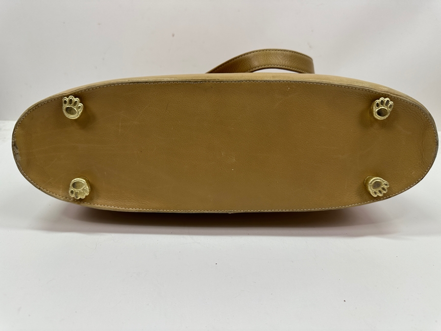 Vintage 1991 Barry Kieselstein-Cord Woven Leather Shoulder Handbag With Poodle Charm And Original Dust Bag Estimate $900 [Photo 7]