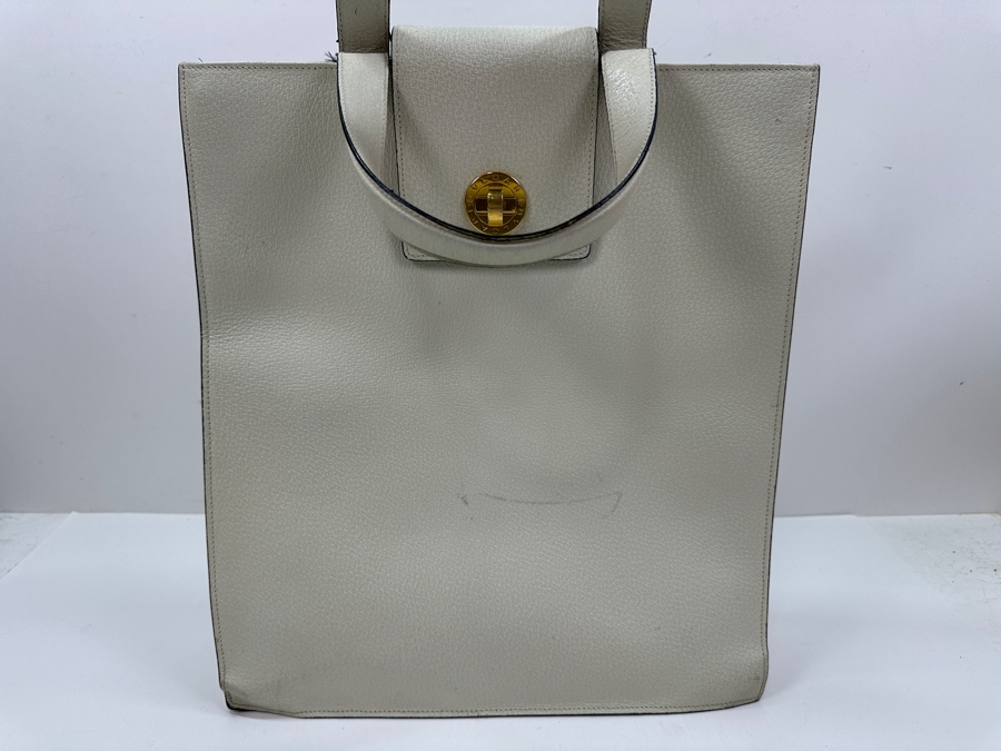 Bvlgari Leather Tote Handbag With Original Bvlgari Dust Bag Estimate $1,000 [Photo 5]