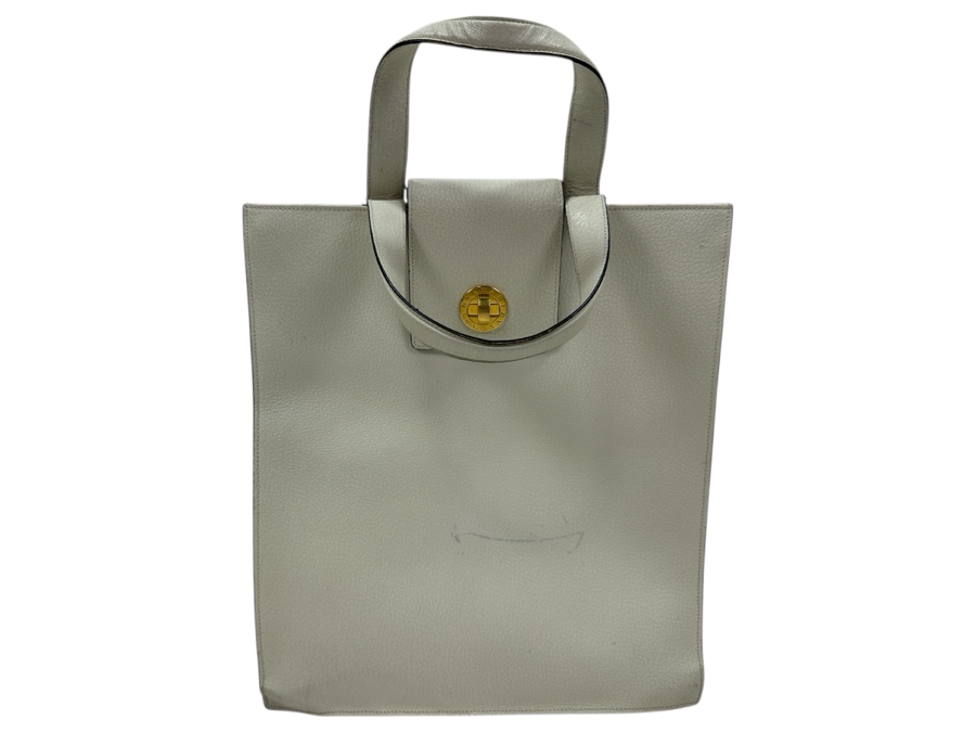 Bvlgari Leather Tote Handbag With Original Bvlgari Dust Bag Estimate $1,000
