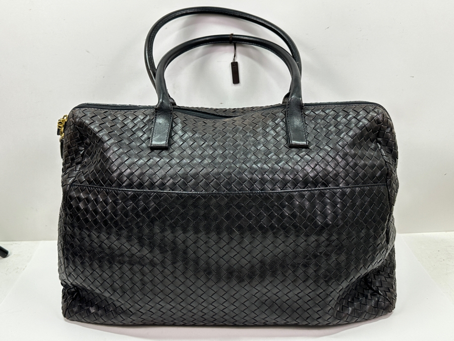 Large Bottega Veneta Woven Leather Tote Handbag Made In Italy With Original Dust Bag Like New With Tags Estimate $3,000 [Photo 5]