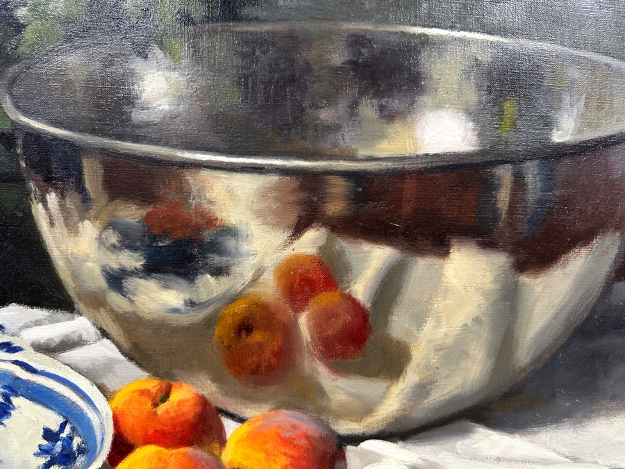 Just Added - Gregory Hull (B. 1950, American) Original Still Life Oil Painting On Canvas Titled “Summer Reflections” 40 X 30 Framed 45.5 X 36 Estimate $2,000-$3,000 [Photo 14]