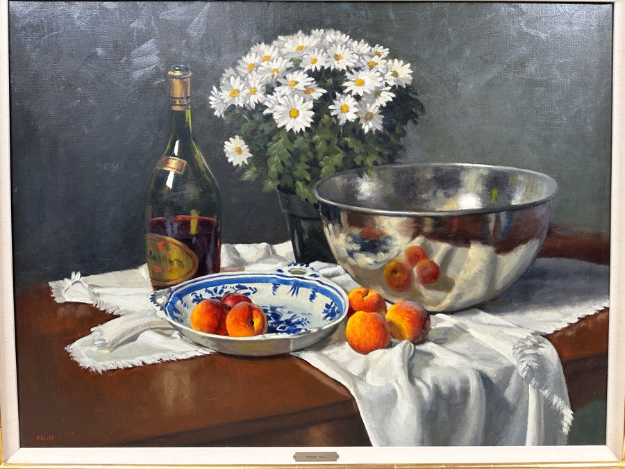 Just Added - Gregory Hull (B. 1950, American) Original Still Life Oil Painting On Canvas Titled “Summer Reflections” 40 X 30 Framed 45.5 X 36 Estimate $2,000-$3,000 [Photo 4]