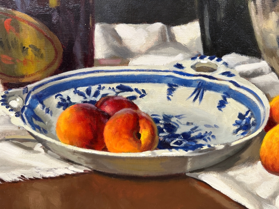 Just Added - Gregory Hull (B. 1950, American) Original Still Life Oil Painting On Canvas Titled “Summer Reflections” 40 X 30 Framed 45.5 X 36 Estimate $2,000-$3,000 [Photo 7]