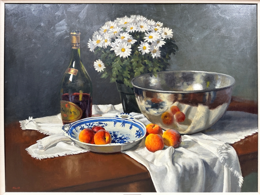Just Added - Gregory Hull (B. 1950, American) Original Still Life Oil Painting On Canvas Titled “Summer Reflections” 40 X 30 Framed 45.5 X 36 Estimate $2,000-$3,000 [Photo 5]