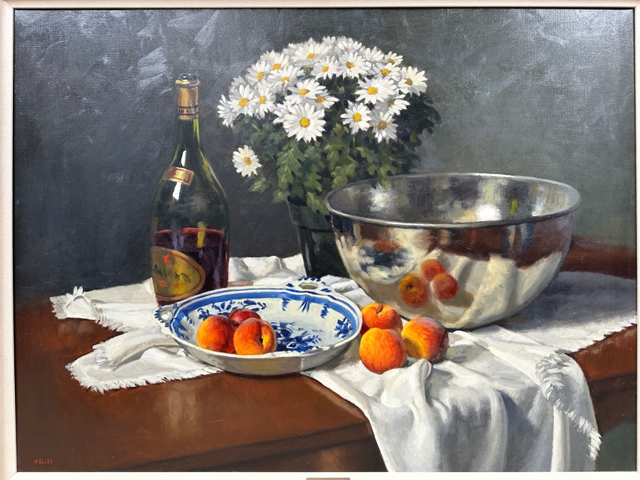 Just Added - Gregory Hull (B. 1950, American) Original Still Life Oil Painting On Canvas Titled “Summer Reflections” 40 X 30 Framed 45.5 X 36 Estimate $2,000-$3,000 [Photo 6]
