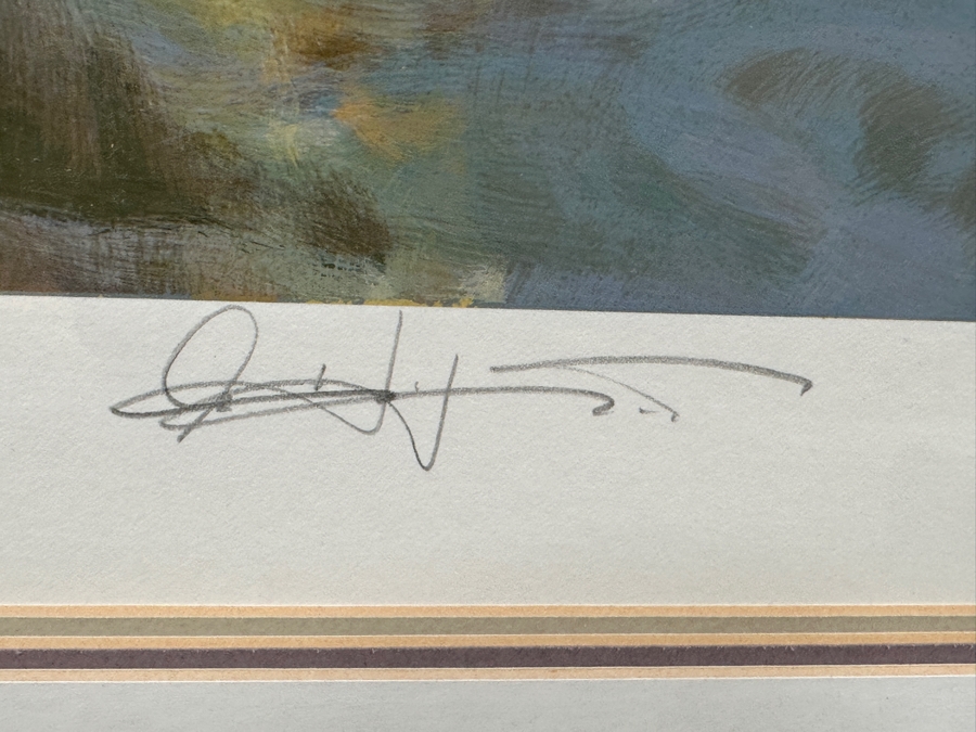 Just Added - Don Hatfield Limited Edition Artist Signed Serigraph Titled “Playing At The Shore” Artist Proof Numbered AP 4 Of 85 25 X 27.5 Framed 37.5 X 40 [Photo 8]