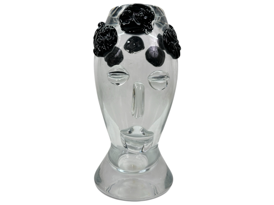 Just Added - Signed Collevilca Crystal Clown Vase Made In Italy Arch. Candida Menci 14”H Estimate $500-$1,000