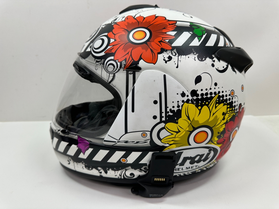 Just Added - Arai R75 Shape Vector-2 Blossom Motorcycle Helmet Size M With Original Box [Photo 3]