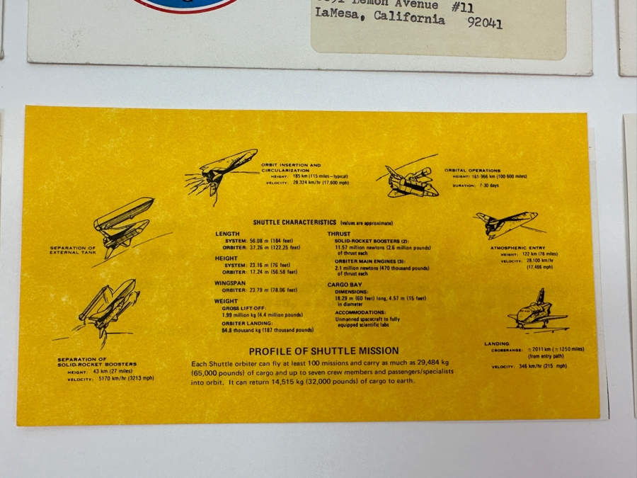 Just Added - (6) Vintage 1970s / 1980s NASA Space Shuttle Columbia First Day Covers Stamps [Photo 9]