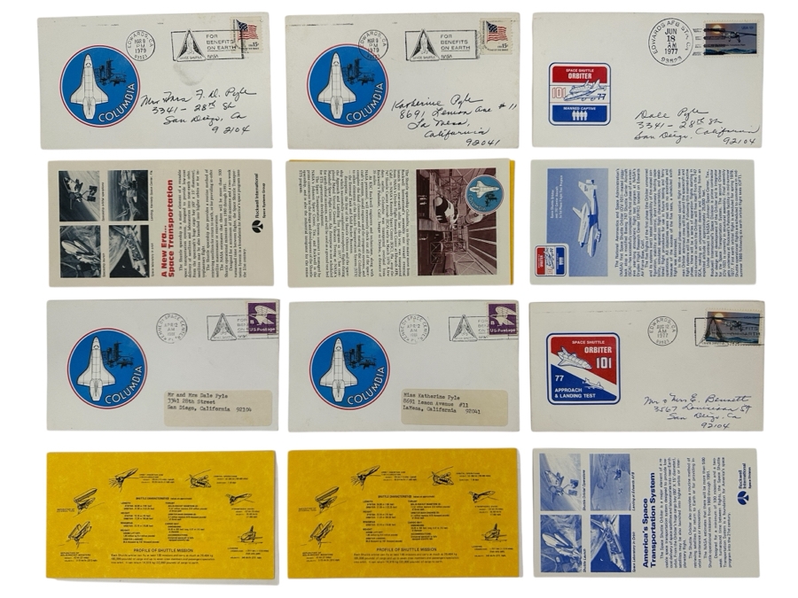 Just Added - (6) Vintage 1970s / 1980s NASA Space Shuttle Columbia First Day Covers Stamps