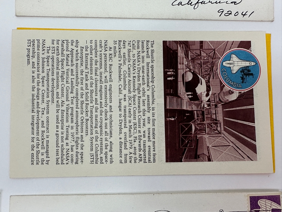 Just Added - (6) Vintage 1970s / 1980s NASA Space Shuttle Columbia First Day Covers Stamps [Photo 7]