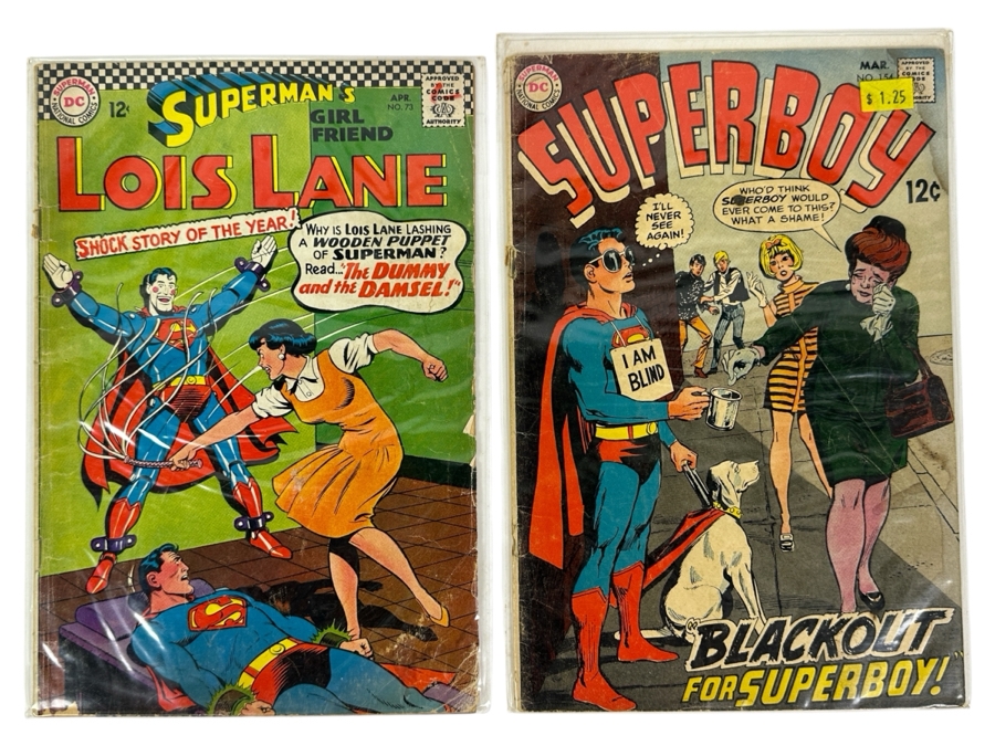 Just Added - DC Comics  Superman’s Girl Friend Lois Lane #73 12 Cent Comic Book And Superboy #154 12 Cent Comic Book