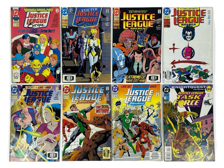 Just Added - (8) DC Comics Justice League Comic Books