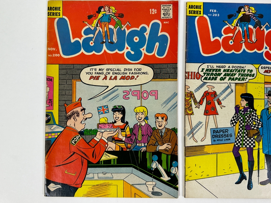 Just Added - (6) Vintage 1960s/70s Archie Series Laugh 12/20 Cent Comic Books: #188, #189, #194, #200, #203 & #263 [Photo 5]