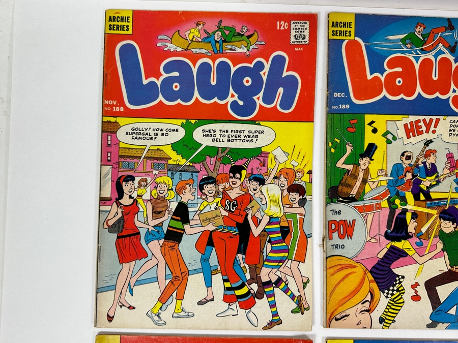 Just Added - (6) Vintage 1960s/70s Archie Series Laugh 12/20 Cent Comic Books: #188, #189, #194, #200, #203 & #263 [Photo 2]