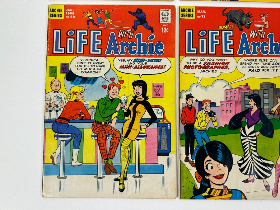 Just Added - (2) Vintage 1960s/70s Archie Series Jughead 12 Cent Comic Books: #135 & #196, 1967 Archie Series PEP 12 Cent Comic Book #204, 1968 Archie Series Life With Archie Comic Books #69 & #71 And 1967 Reggie And Me Comic Book #23 [Photo 5]