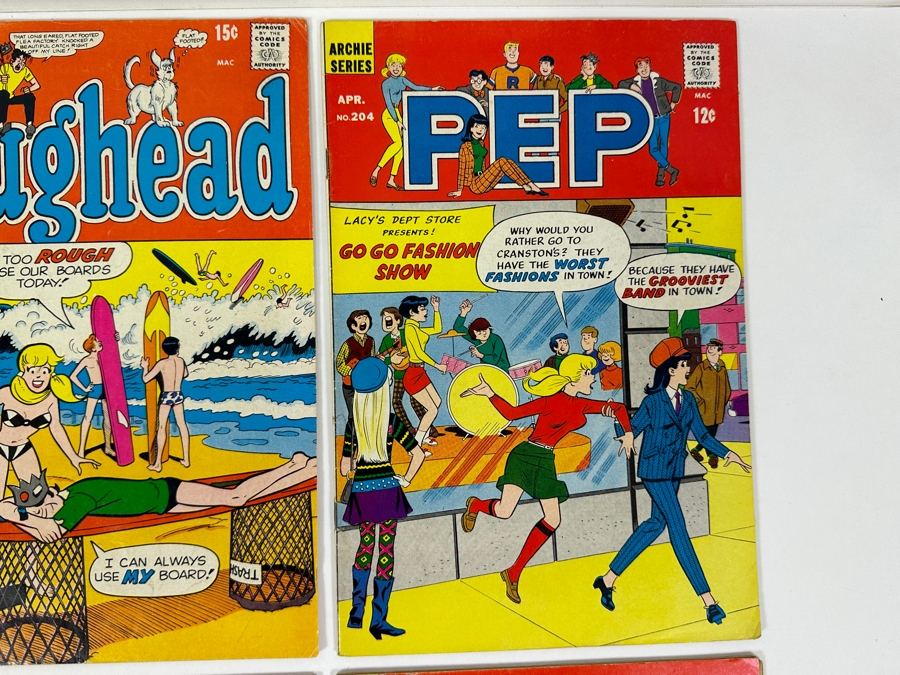 Just Added - (2) Vintage 1960s/70s Archie Series Jughead 12 Cent Comic Books: #135 & #196, 1967 Archie Series PEP 12 Cent Comic Book #204, 1968 Archie Series Life With Archie Comic Books #69 & #71 And 1967 Reggie And Me Comic Book #23 [Photo 4]
