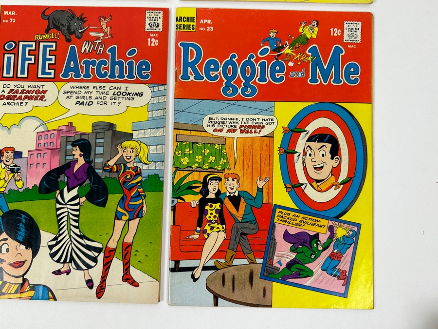 Just Added - (2) Vintage 1960s/70s Archie Series Jughead 12 Cent Comic Books: #135 & #196, 1967 Archie Series PEP 12 Cent Comic Book #204, 1968 Archie Series Life With Archie Comic Books #69 & #71 And 1967 Reggie And Me Comic Book #23 [Photo 7]