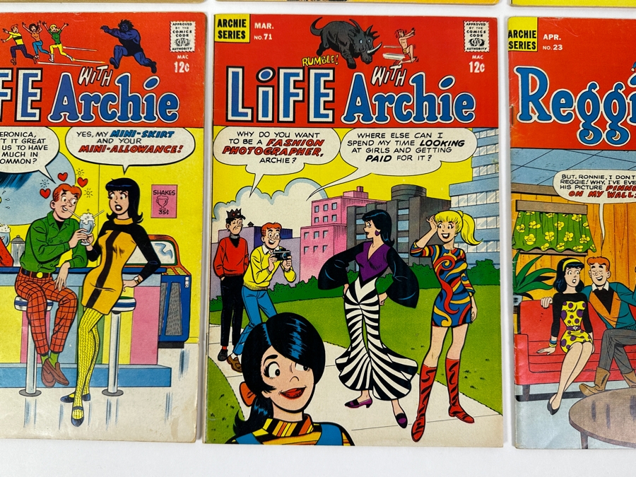 Just Added - (2) Vintage 1960s/70s Archie Series Jughead 12 Cent Comic Books: #135 & #196, 1967 Archie Series PEP 12 Cent Comic Book #204, 1968 Archie Series Life With Archie Comic Books #69 & #71 And 1967 Reggie And Me Comic Book #23 [Photo 6]