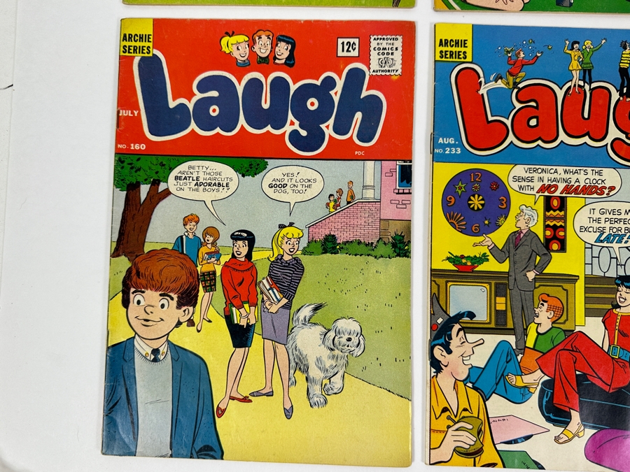 Just Added - (5) Vintage 1960s/70s Archie Series Laugh 12cent/15cent Comic Books: 1965 #177, #185, #218, 1964 #160, #233 And 1969 Betty And Veronica Summer Fun Giant Comic Book #164 [Photo 5]