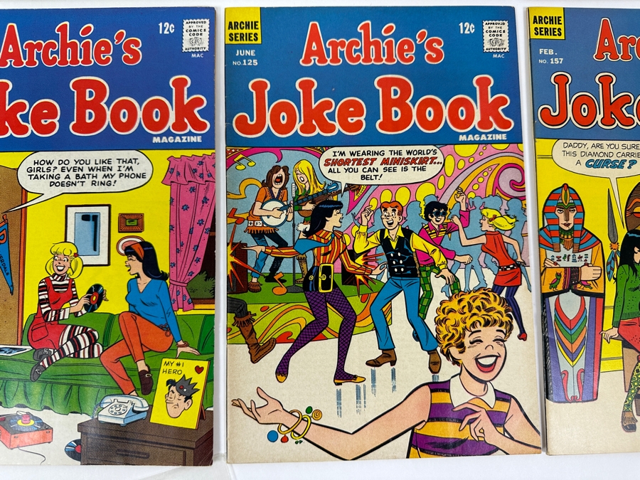 Just Added - (3) Vintage 1960s/70s Archie 12cent/15cent Comic Books: 1965 #159, #176 & #203, (1) Archie’s Mad House Comic Book #56, (4) Archie’s Joke Book Comic Books: 1967 #117, #121, #125 & #157 [Photo 8]
