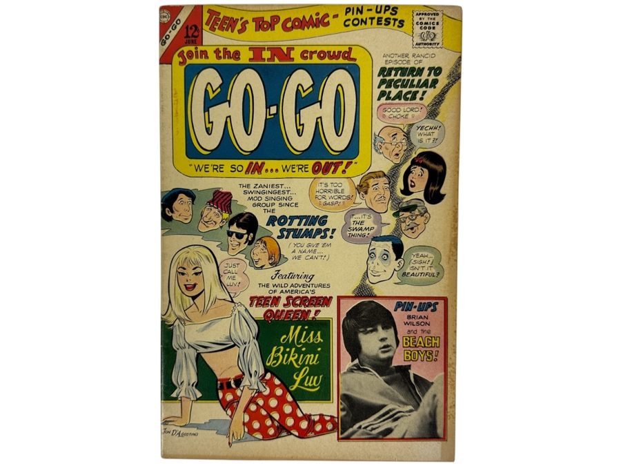 Just Added - Vintage 1967 Charlton Comics Group GO-GO Join The In Crowd #7 Comic Book Featuring The Beach Boys