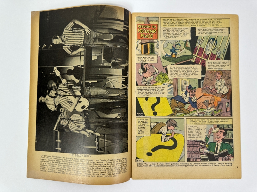 Just Added - Vintage 1967 Charlton Comics Group GO-GO Join The In Crowd #7 Comic Book Featuring The Beach Boys [Photo 6]