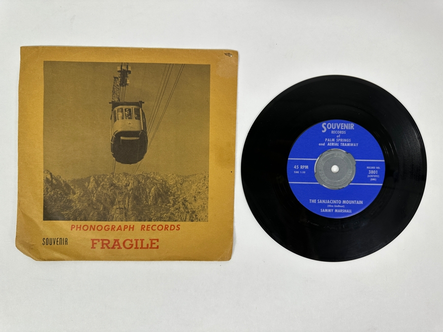 Just Added - Vintage Souvenir Records Of Palm Springs And Aerial Tramway Sammy Marshall 45rpm Vinyl Record [Photo 3]