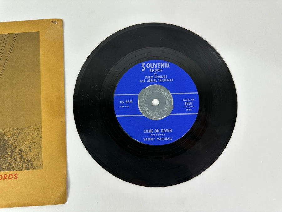 Just Added - Vintage Souvenir Records Of Palm Springs And Aerial Tramway Sammy Marshall 45rpm Vinyl Record [Photo 5]