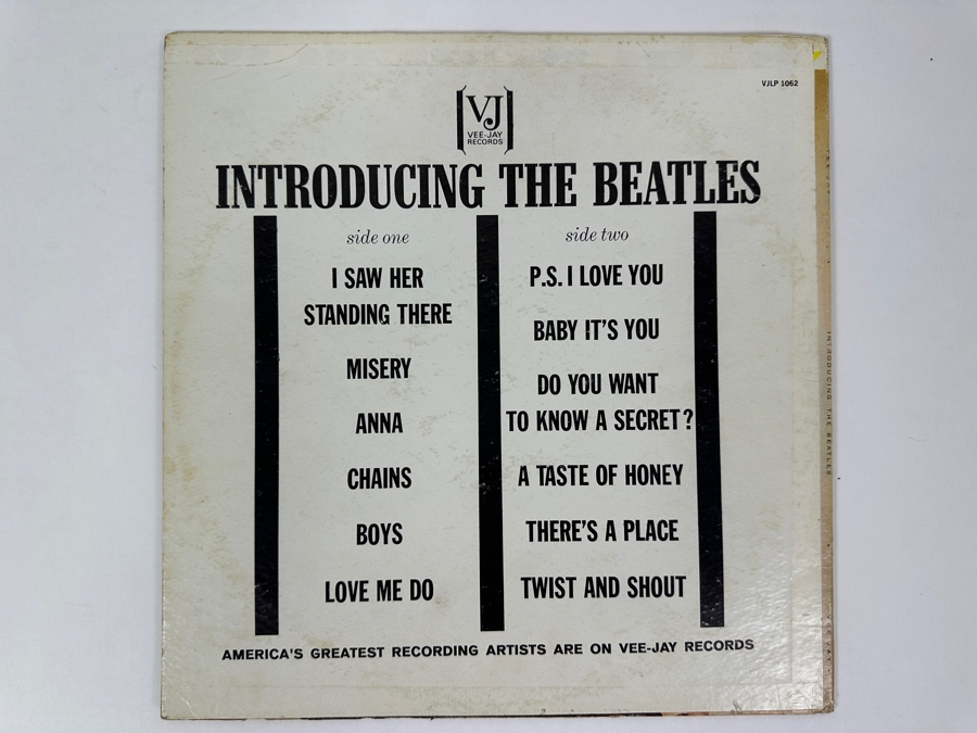 Just Added - The Beatles: Introducing The Beatles Vee-Jay Records Vinyl Record VJLP-1062 [Photo 2]