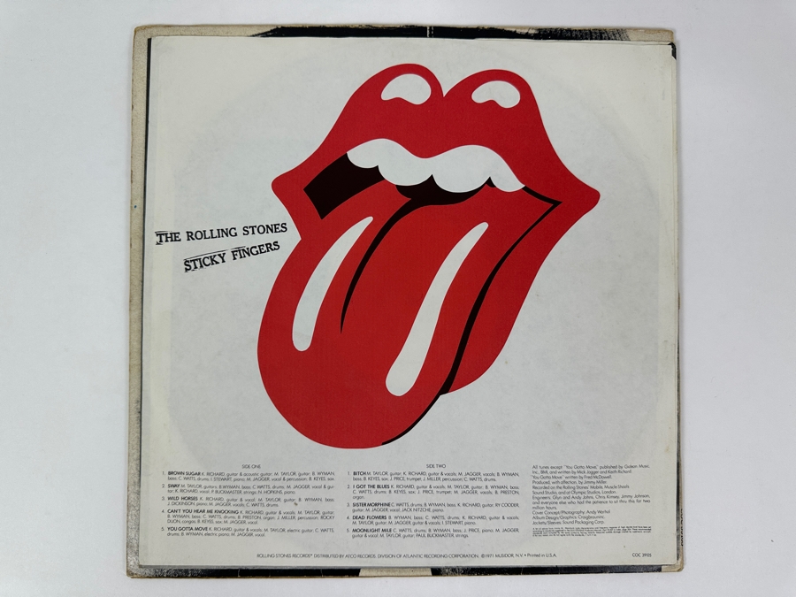 Just Added - The Rolling Stones Sticky Fingers Vinyl Record COC 39105 With Original Andy Warhol Designed Working Jean Zipper [Photo 7]