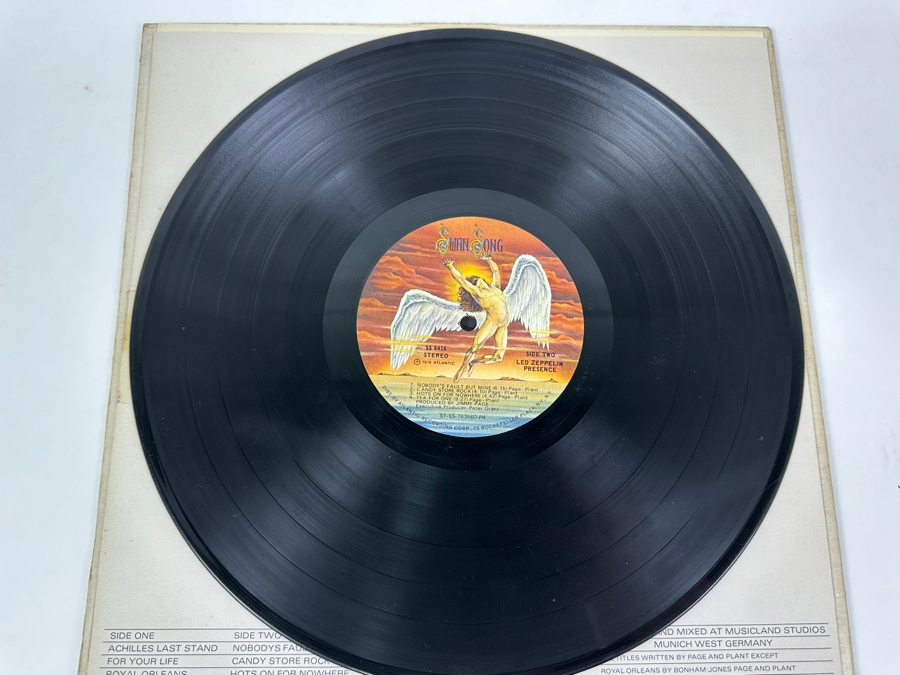 Just Added - Led Zeppelin - Presence Vinyl Record Promotional Copy [Photo 5]