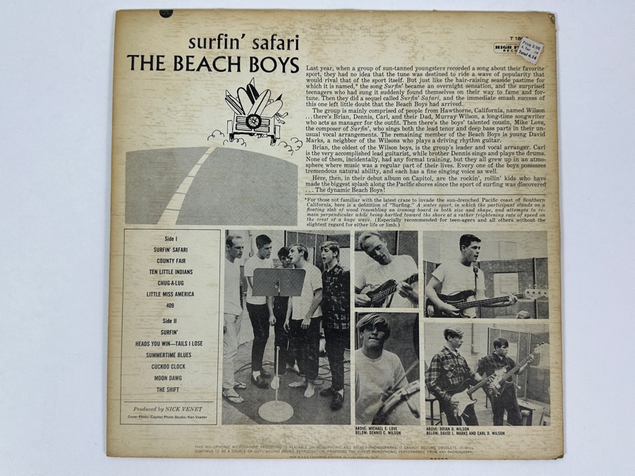 Just Added - The Beach Boys - Surfin’ Safari Vinyl Record T-1808 [Photo 3]